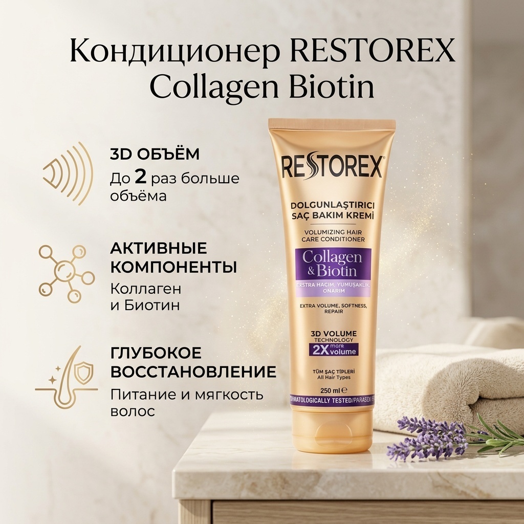 RESTOREX Collagen Biotin кондиционер 250 мл
