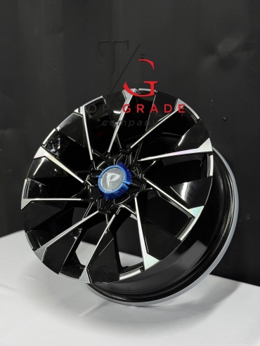 Top Grade 9009 7x17/4x100 D67.1 ET35 4 диска черный, серебристый