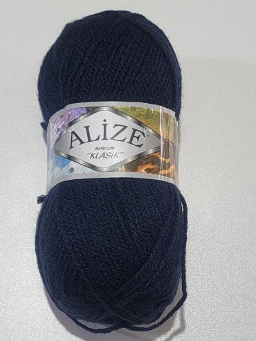 Моток Alize BURCUM Klasik 58 Тем.синий 210 м 100 г