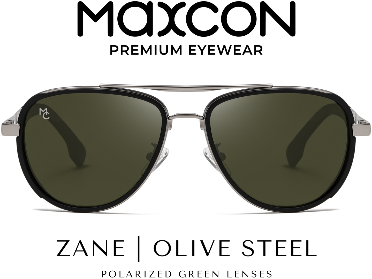 MAXCON Zane Olive Steel S15101-C3 авиаторы поляризованные