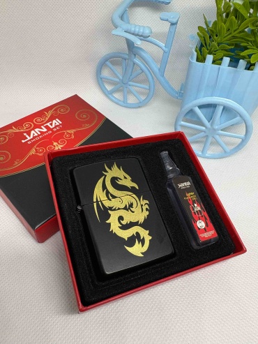 Jiantai бензиновая зажигалка Дракон пламя, металлический сплав