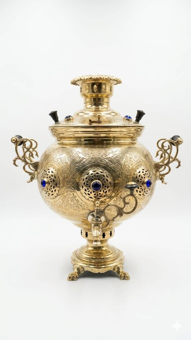 Самовар 16494139_920480093 10 л, латунь