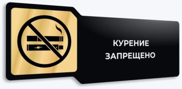 Табличка SIGNIQ Курение запрещено 30x10 см