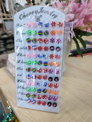 Серьги Jewelry бижутерный сплав, акрил, без вставок