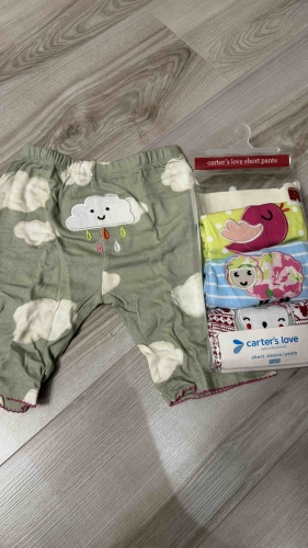 Повседневные шорты carters love голубой, красный