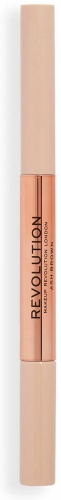 REVOLUTION карандаш Fluffy Brow Duo Dark Brown