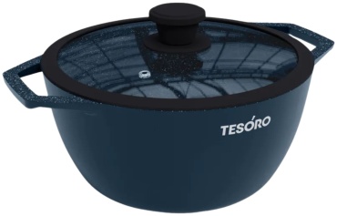 Кастрюля 3 л, TESORO Florence Induction total blue TF6630tbi алюминий