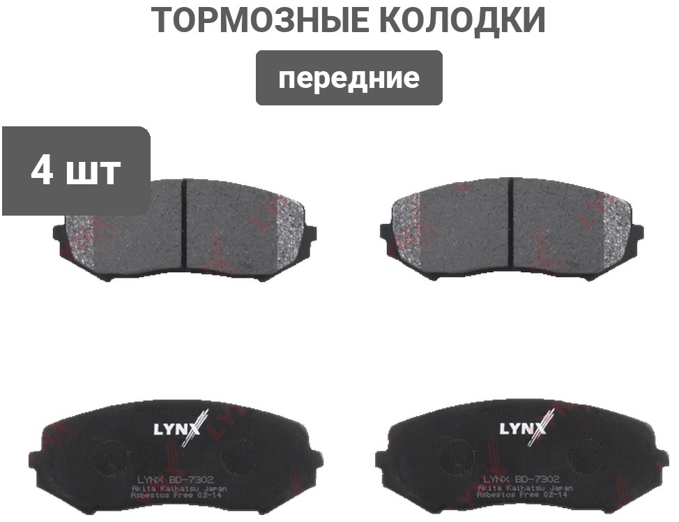 Колодки LYNXauto передние BD7302