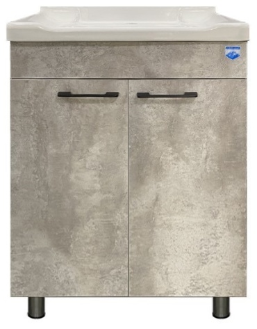 Тумба с раковиной ORBITA-4 NE6002DFCem, 60x82x46 см, серый