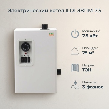 Электрический котел ILDI ЭВПМ-7.5 без дымохода