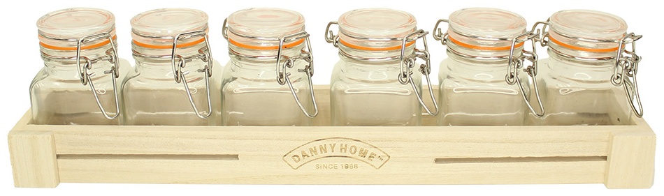 Danny Home набор для специй spice jar, дерево, стекло
