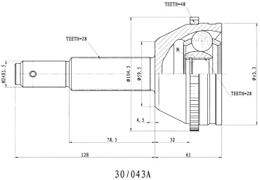 INKO шрус наружный 307043A