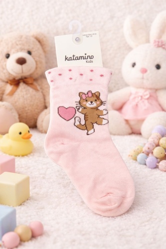 Носки Katamino Jsj8283 1 пара розовый, бледно-розовый, светло-розовый 30-32 (7-8 лет)