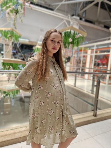 Повседневное платье MamaStyle зеленый, светло-зеленый