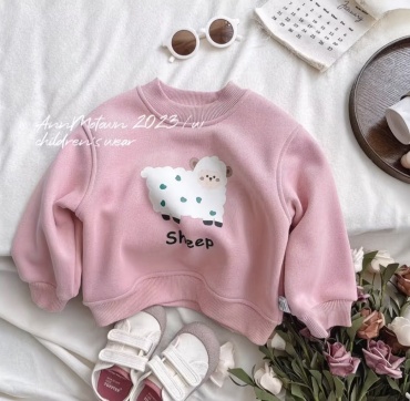 Свитшот Sheep, рисунок овечки светло-розовый