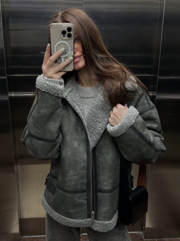 Дубленка AMOLLYA графит