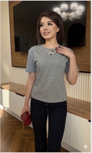 Футболка MEDI SHOP серебристый