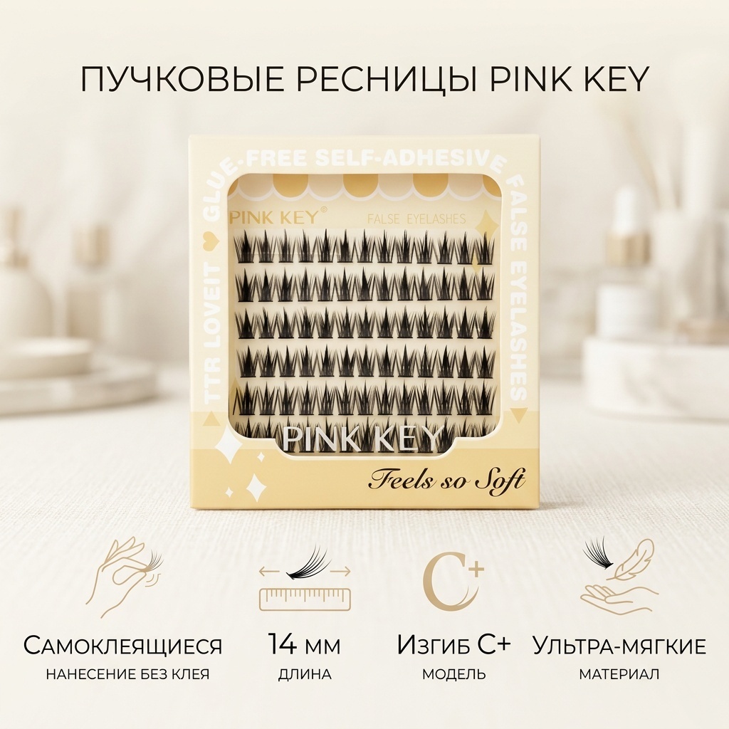 Pink Key пучковые C+ 0.15 мм черный 14 мм