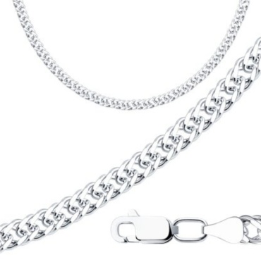 SOKOLOV 968040802 длина 45 см, вес 14.42 г серебро, плетение двойной ромб