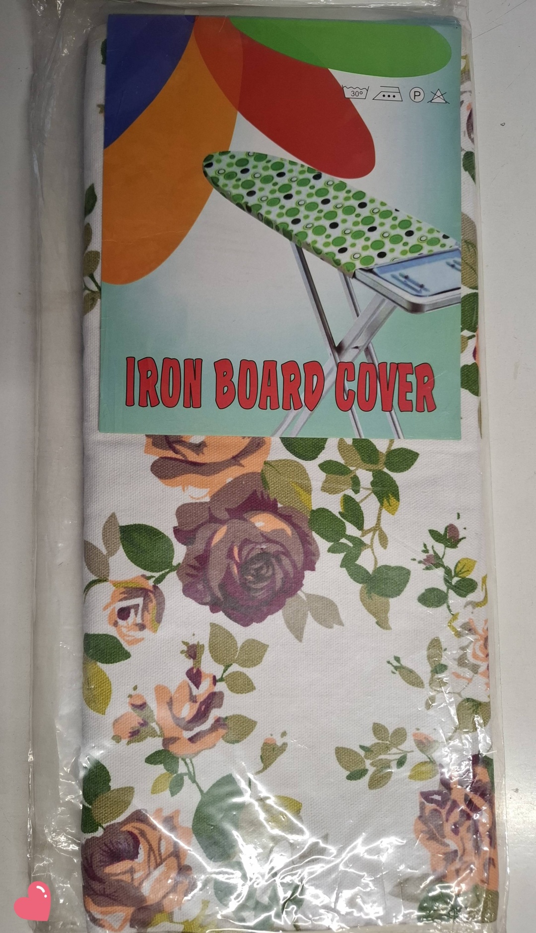 Чехол для гладильной доски 1st Home Linen Цветы 140x50 см