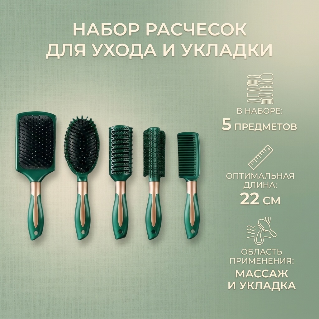 Брашинг, массажная расческа, щетка-массажер, гребень, скелетная расческа 22 см