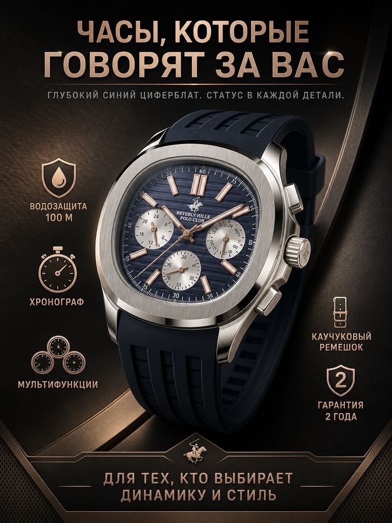 Кварцевые Beverly Hills Polo Club BP3211X.390 сталь