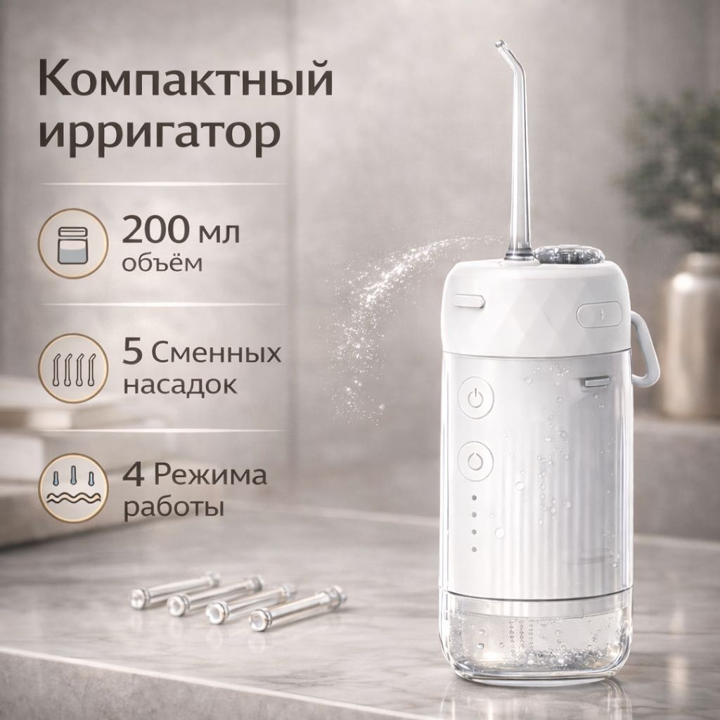 Rivelly ирригатор Travel RVGo моноструйный, портативный