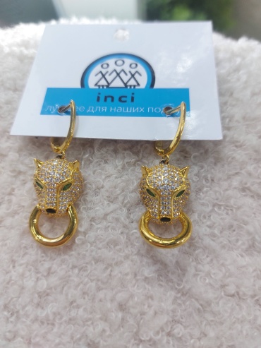 Серьги Inci латунь, стразы