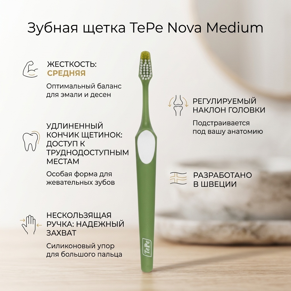 TePe Nova Medium зубная щетка средняя 1 шт