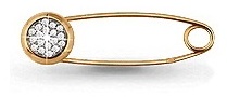Булавка AQUAMARINE 416498 вес 1 г серебро, фианит