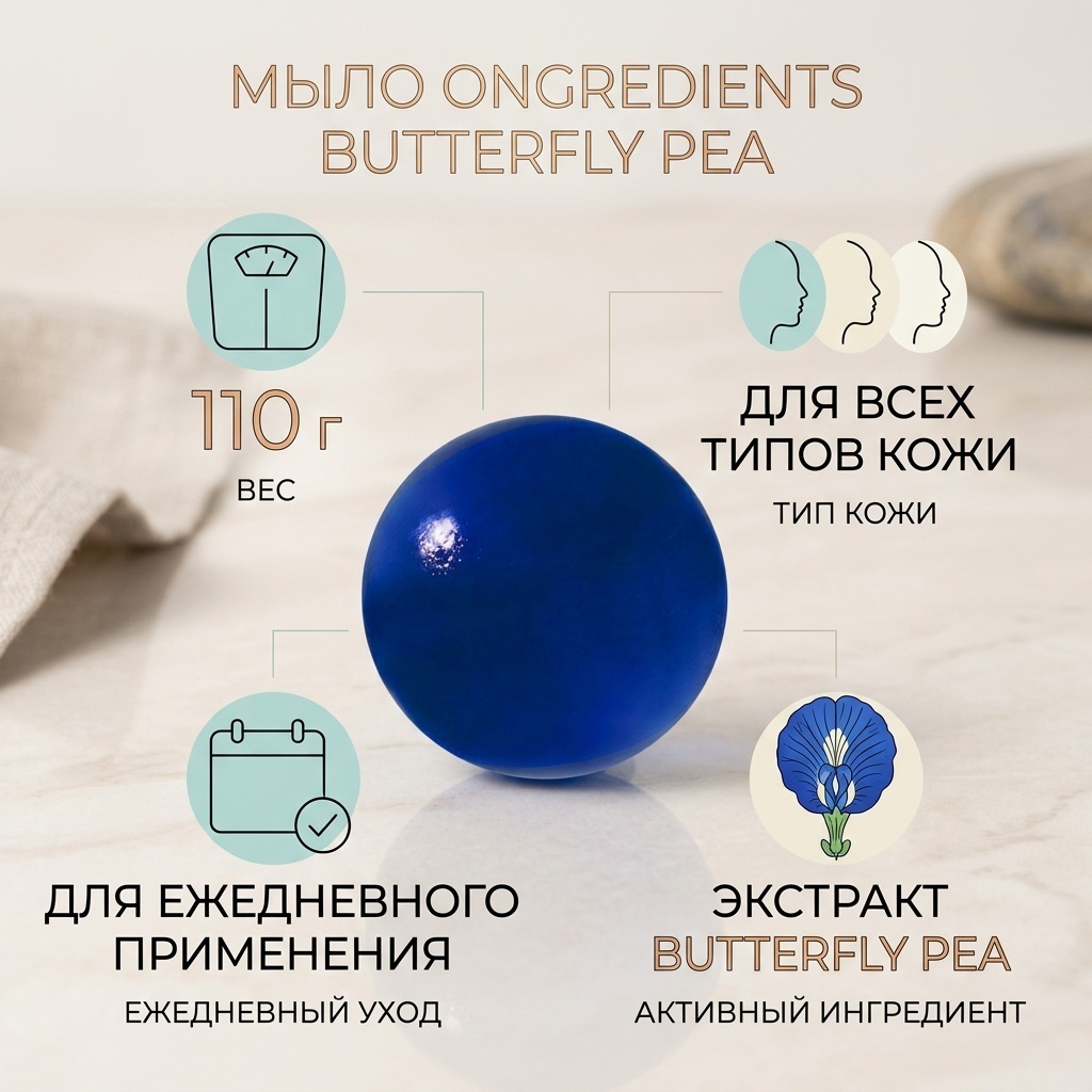 Ongredients Butterfly Pea мыло 110 г