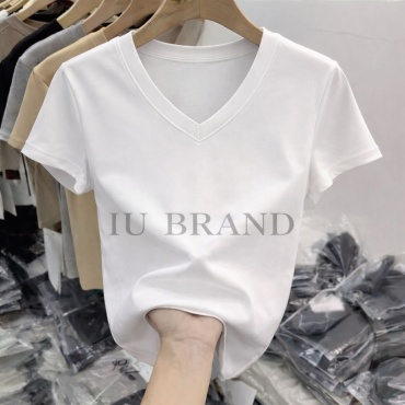Футболка IU BRAND однотонный белый, антрацит