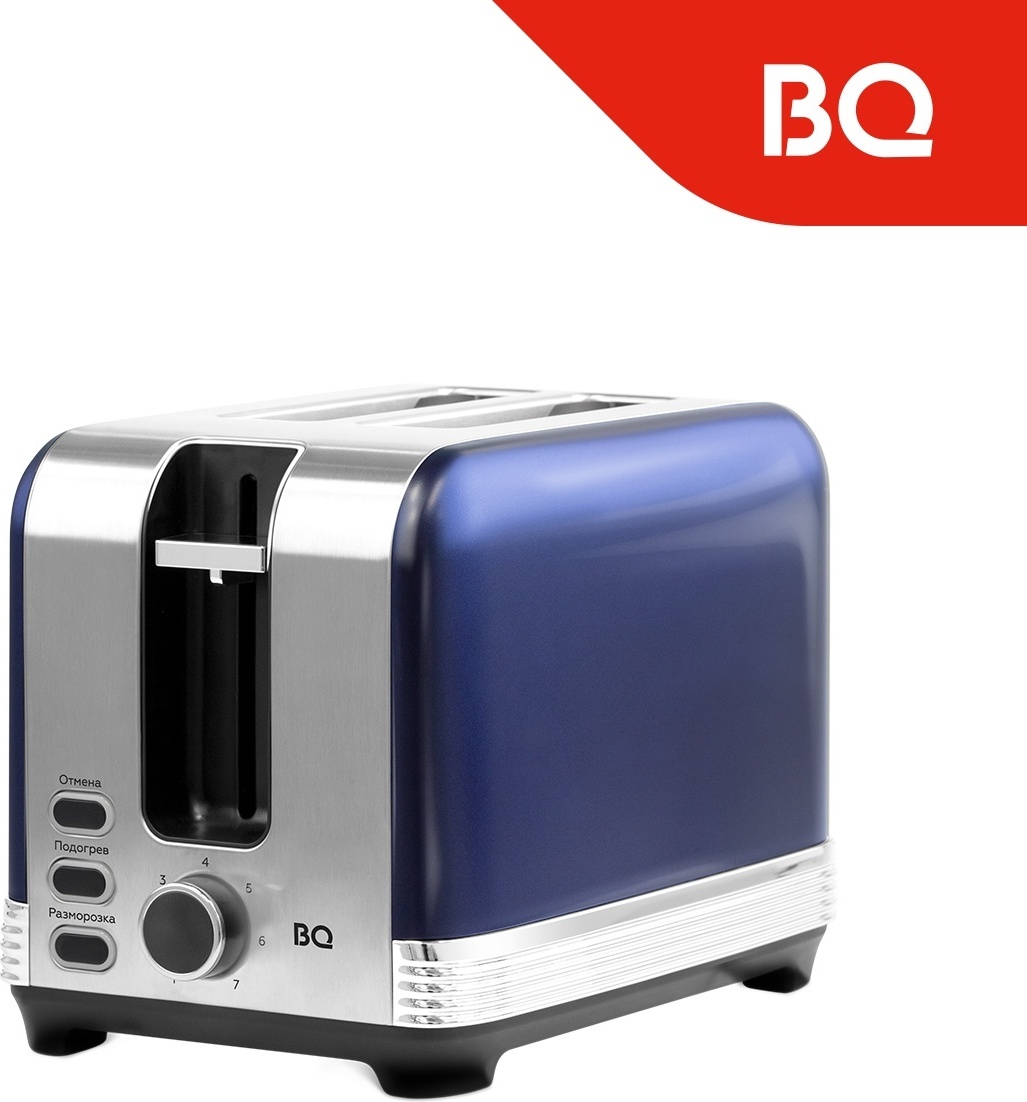 Тостер BQ T1000 синий, серебристый