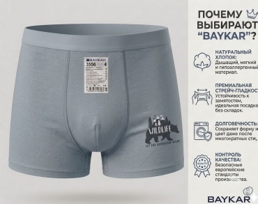 Боксеры Baykar темно-серый