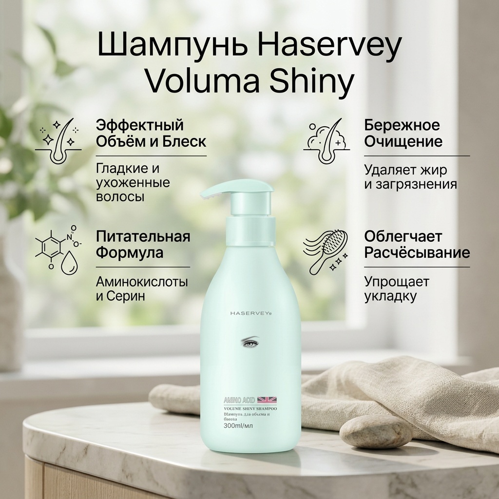 Haservey Voluma Shiny шампунь 300 мл