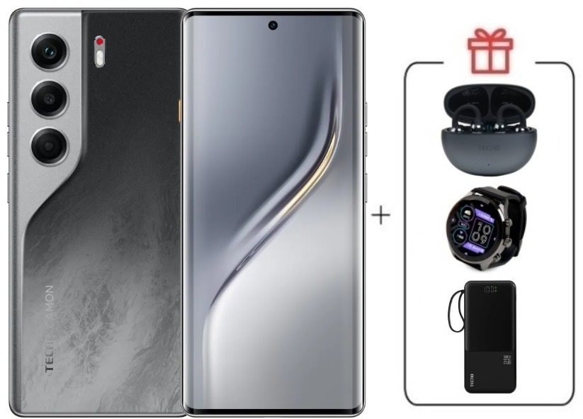 Смартфон TECNO CAMON 40 PRO 8 ГБ/256 ГБ черный + подарок