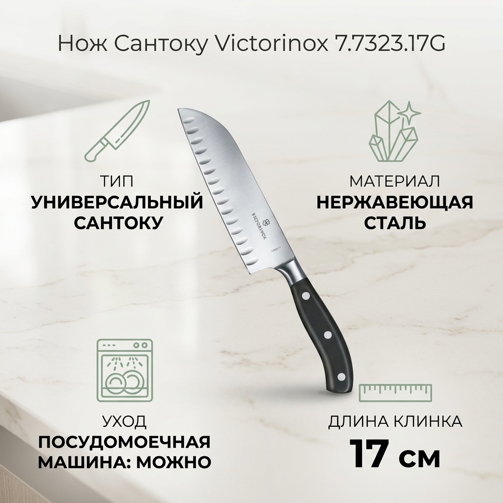 Нож универсальный Victorinox, лезвие: нержавеющая сталь 1 шт