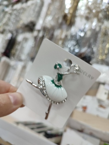 Брошь Jewelry нержавеющая сталь, эмаль