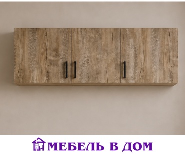 Шкаф антресольный Мебель в Дом Лагуна, 120x45х51 см, белый, коричневый