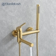 Смеситель для ванны Banidosh 46551, медь, цвет золотой, латунь