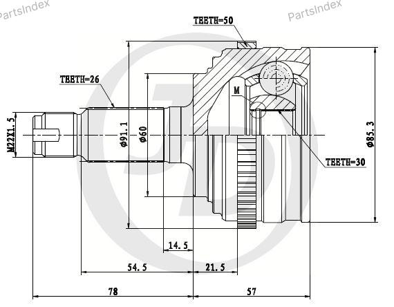 JD ШРУС JCT0011A