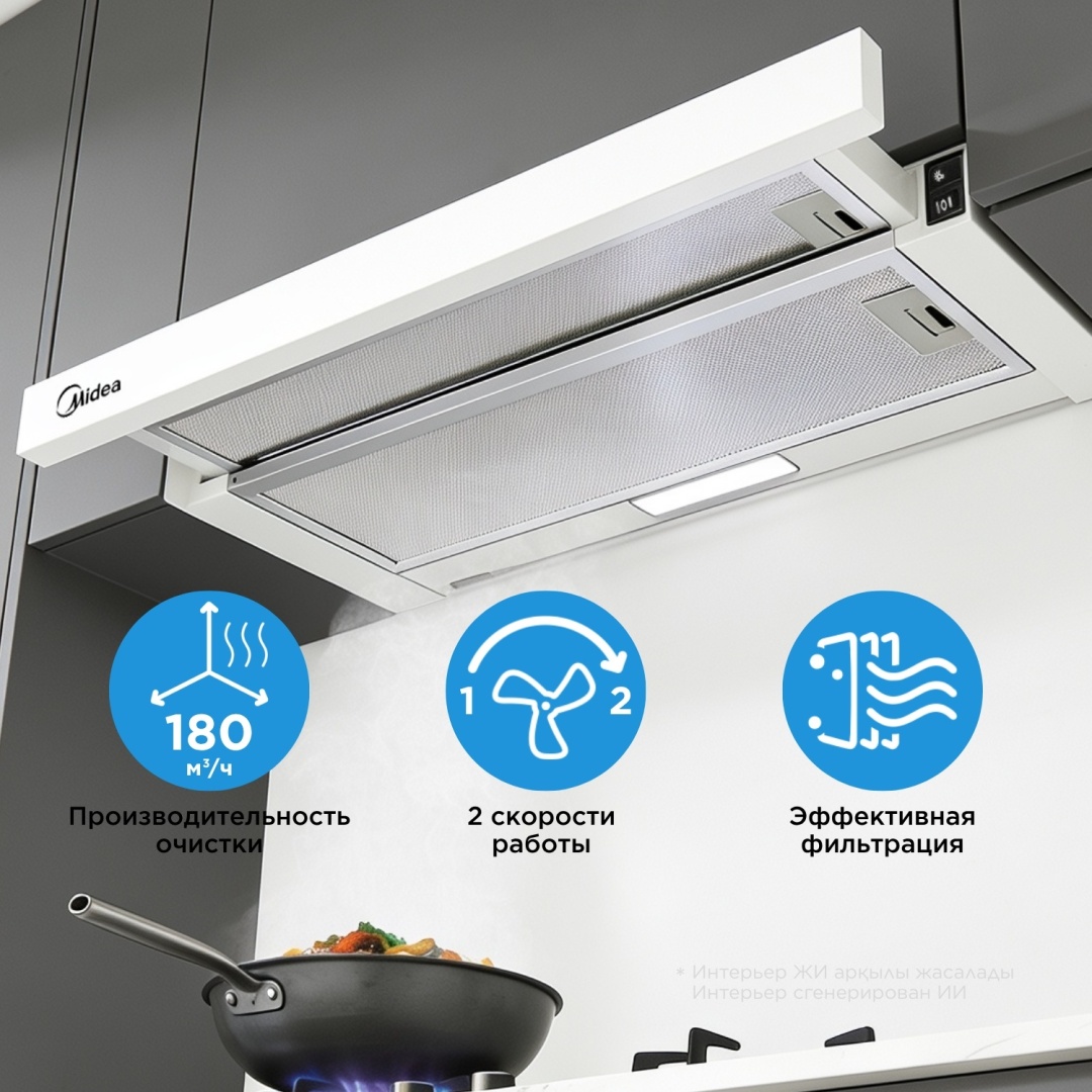 Вытяжка Midea MH 60P205 W белый