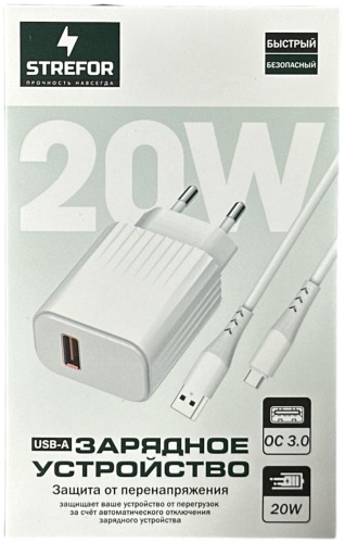 Strefor ST-CH04 USB Type-C 20 Вт белый