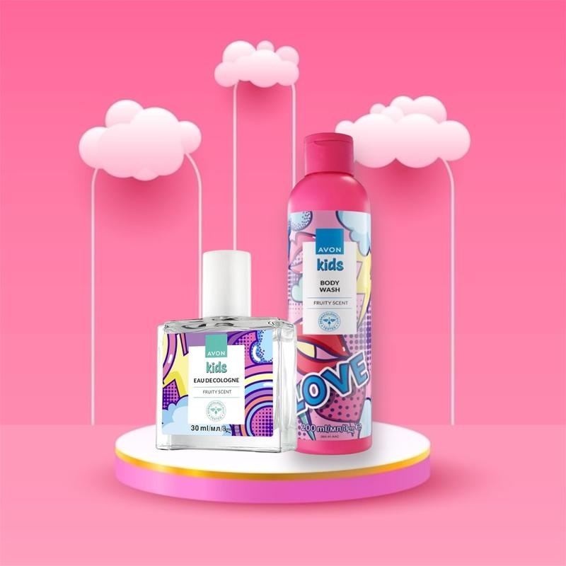 Avon Детский набор для девочки гель для душа и духи с ароматом фруктов набор для тела для женщин