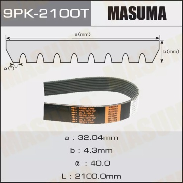 MASUMA ремень поликлиновый 9PK2100T