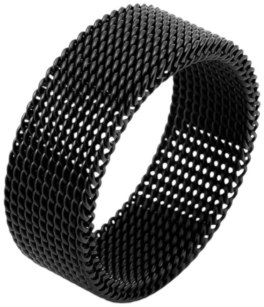 Кольцо BOGEMA BLACK 8mm размер 20 нержавеющая сталь, без вставок, черный