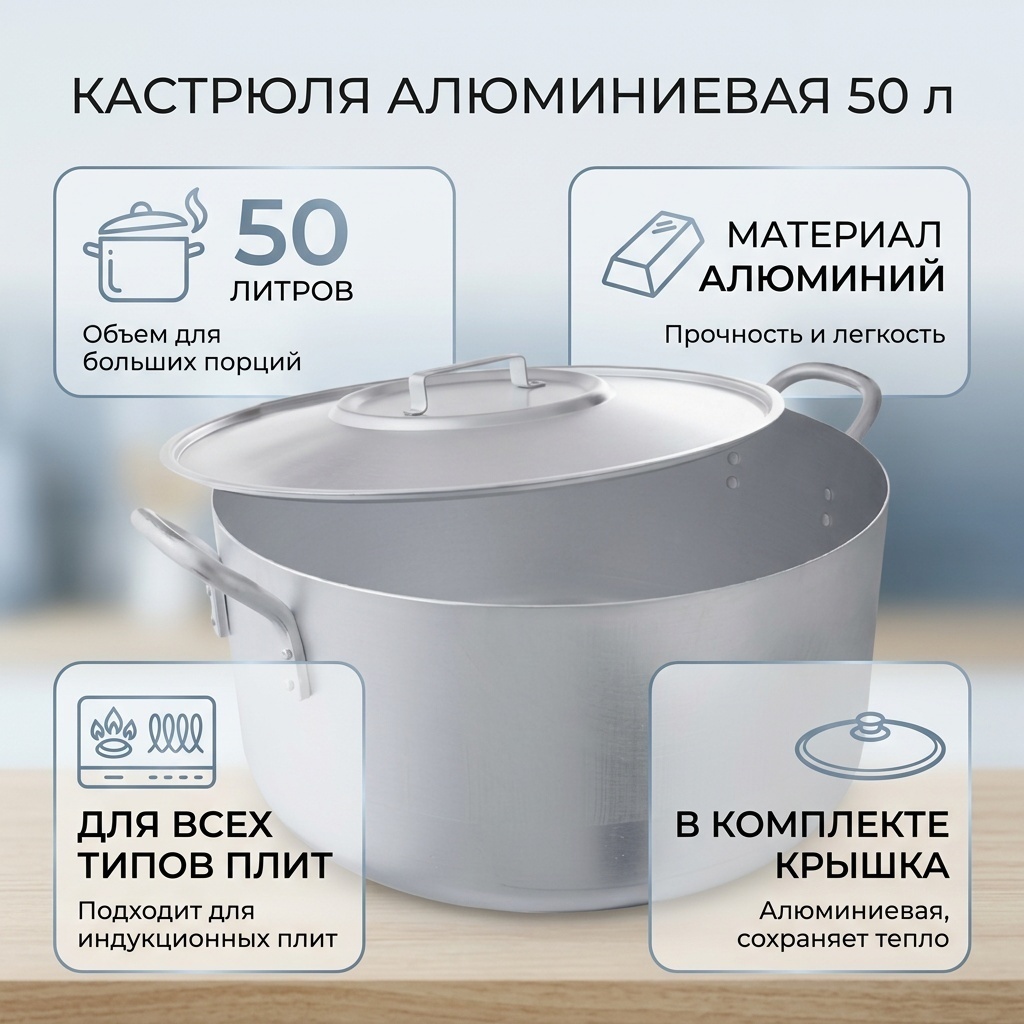 Кастрюля 50 л, 18767018_757959 алюминий