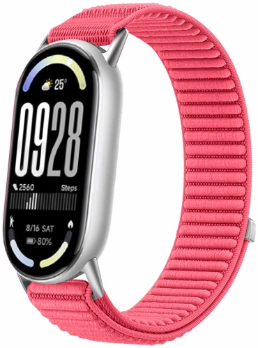 Ремешок BOGEMA для Xiaomi Mi Band 8, Mi Band 9, Smart Band 10 розовый