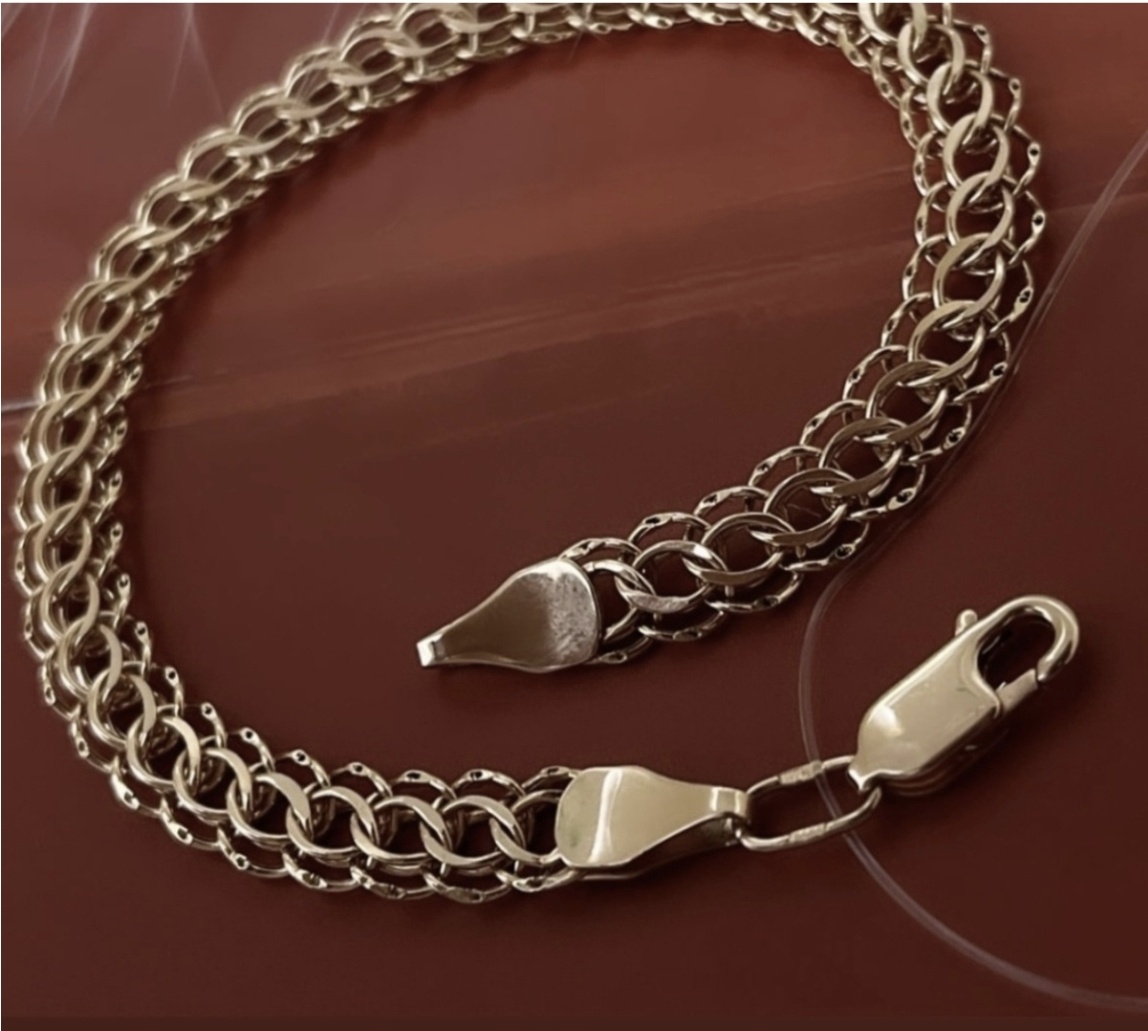 BRILLER 098754689BBRR длина 19 см, вес 4.83 г золото, плетение венецианское