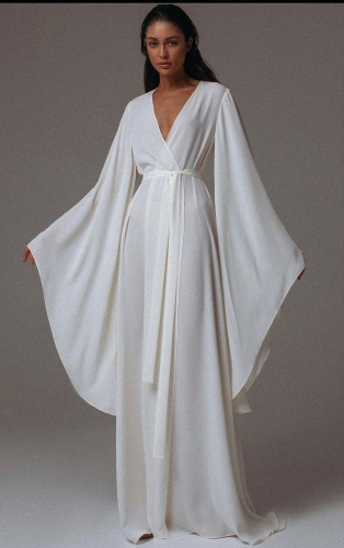 Атласный халат TATTI TUN PAJAMAS белый